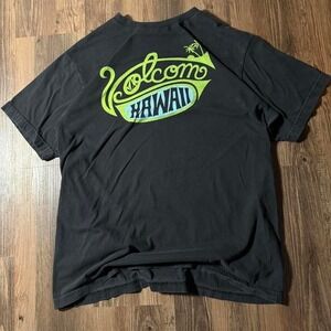 Volcom Hawaii‎ Surf T-Shirt Mens Large Black Graphic Print Skate Tee